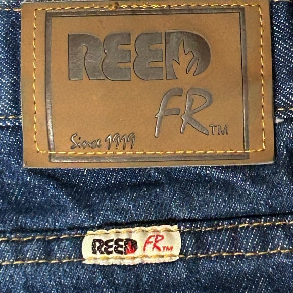 Reed‎ FR CAT 2 Men's Denim Jeans Blue Relaxed Fit Flame Resistant Work 36 x 37 - Picture 3 of 6